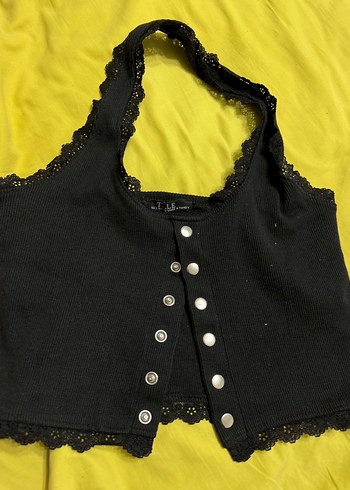 Çıtçıt detaylı boyundan geçmeli crop - Görsel 2