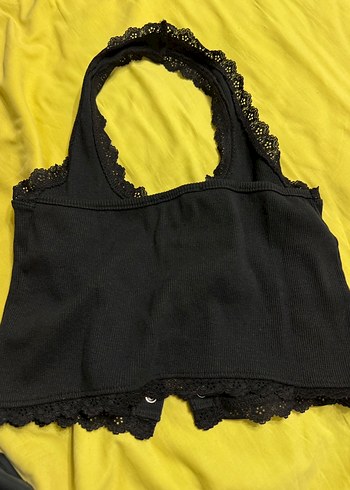 Çıtçıt detaylı boyundan geçmeli crop - Görsel 3