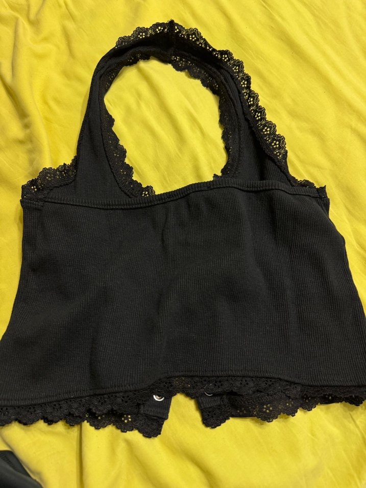 Çıtçıt detaylı boyundan geçmeli crop - Görsel 3