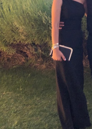 Siyah tek omuz elbise - Görsel 3