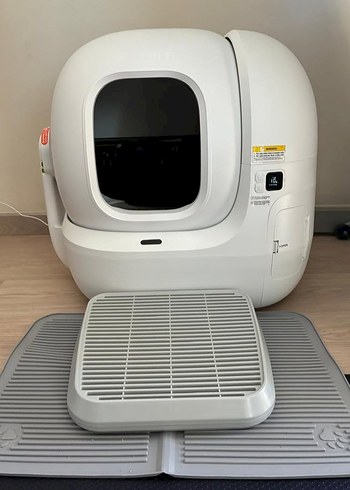 Beyaz Otomatik Kedi Tuvaleti ve Taşıma Kabı - Görsel 4