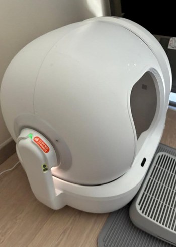 Beyaz Otomatik Kedi Tuvaleti ve Taşıma Kabı - Görsel 2