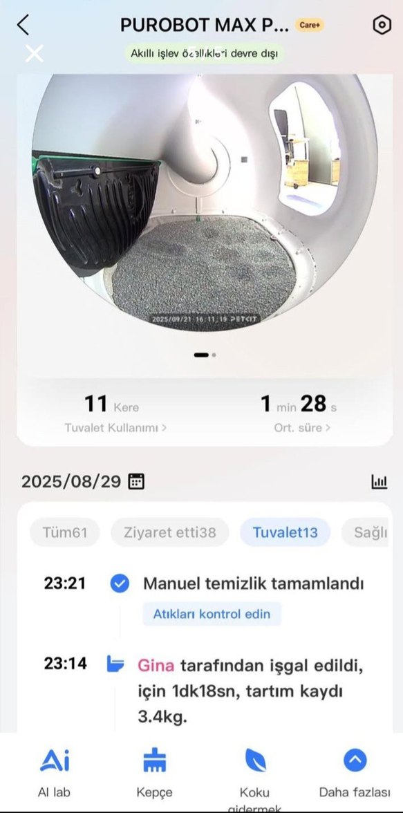 Beyaz Otomatik Kedi Tuvaleti ve Taşıma Kabı - Görsel 5