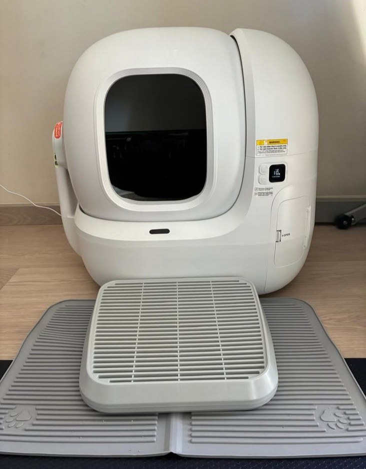 Beyaz Otomatik Kedi Tuvaleti ve Taşıma Kabı - Görsel 4