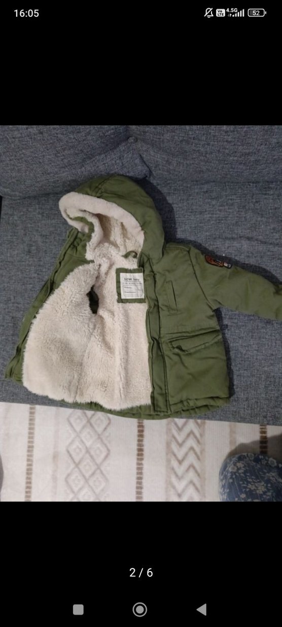 Erkek Çocuk Kamuflaj Desenli Kürklü Mont - Görsel 2