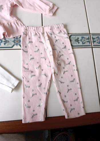 Kız Çocuk Beyaz Uzun Kollu Baskılı Takım - Görsel 3