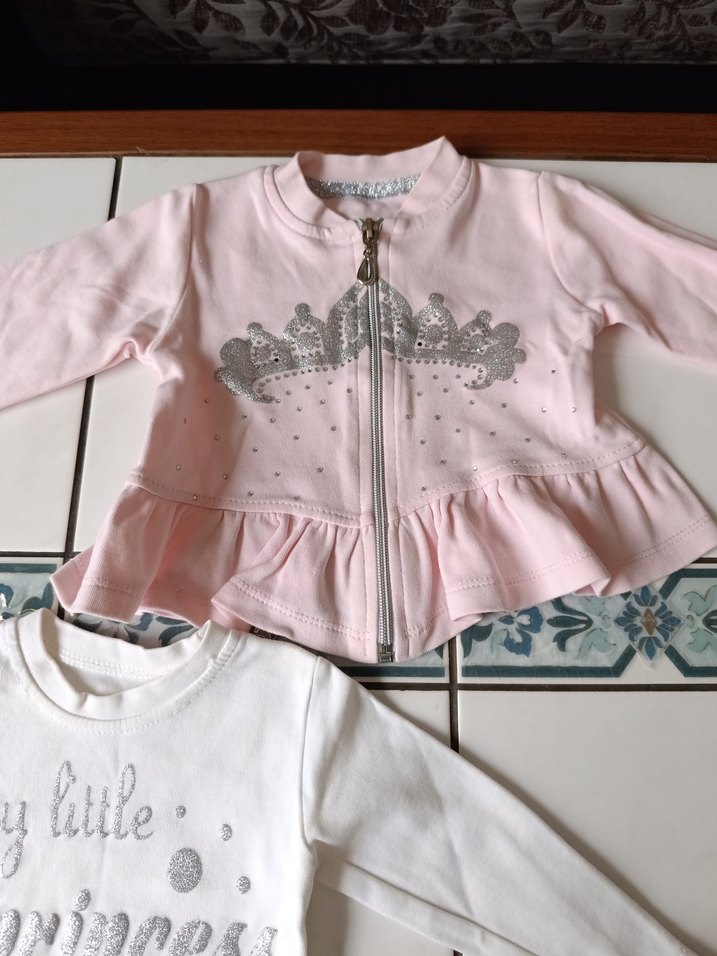 Kız Çocuk Beyaz Uzun Kollu Baskılı Takım - Görsel 2