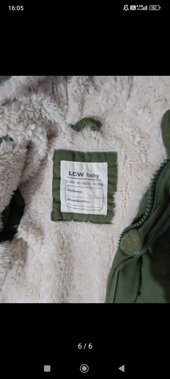 Kapüşonlu Erkek Çocuk Peluş Mont - Görsel 3