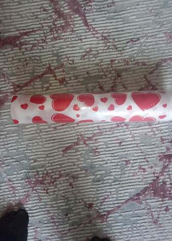 Kalp Desenli Kırmızı Raf Örtüsü 45 Cmx 4 Metre - Görsel 6