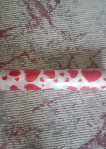 Kalp Desenli Kırmızı Raf Örtüsü 45 Cmx 4 Metre - Görsel 5