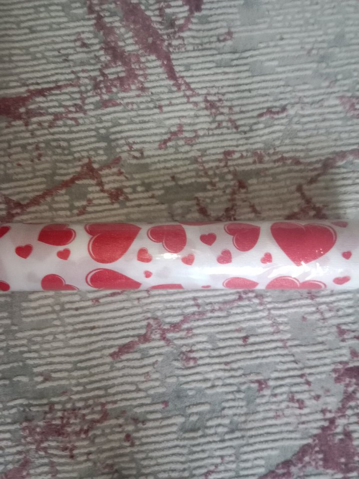 Kalp Desenli Kırmızı Raf Örtüsü 45 Cmx 4 Metre - Görsel 5