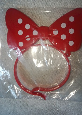 Led ışıklı Kırmızı Puantiyeli Fiyonk Taç - Görsel 6