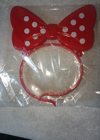 Led ışıklı Kırmızı Puantiyeli Fiyonk Taç - Görsel 2