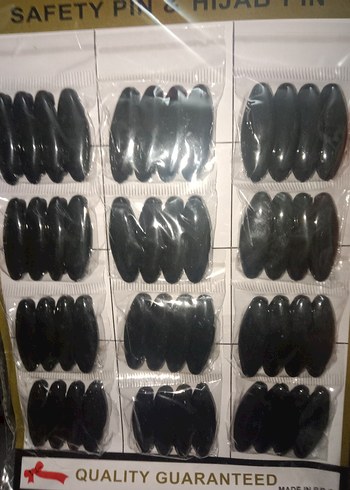 4 Adet Siyah Makyaj eşarp iğnesi - Görsel 2