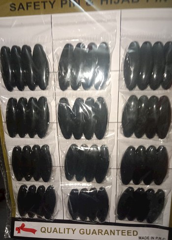 4 Adet Siyah Makyaj eşarp iğnesi - Görsel 5