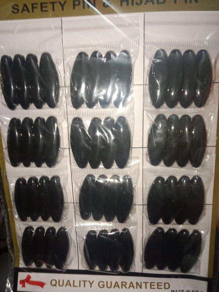 4 Adet Siyah Makyaj eşarp iğnesi - Görsel 2