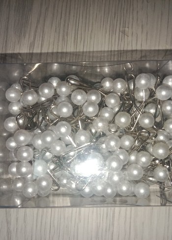 10 adet İnci rengi eşarp ve şal klipsi - Görsel 2