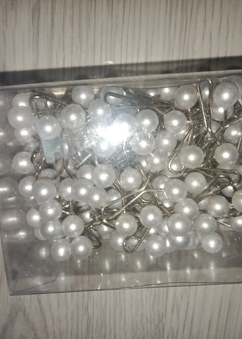 10 adet İnci rengi eşarp ve şal klipsi - Görsel 3