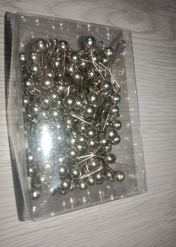 10 Adet Şal klipsi eşarp klipsi gümüş renk - Görsel 2