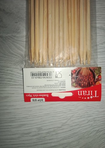 30 Adet Bambu çöp şiş 40 cm ve 5 mm - Görsel 4