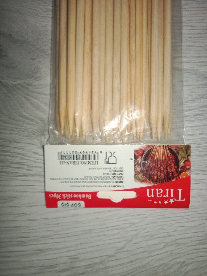 30 Adet Bambu çöp şiş 40 cm ve 5 mm - Görsel 5