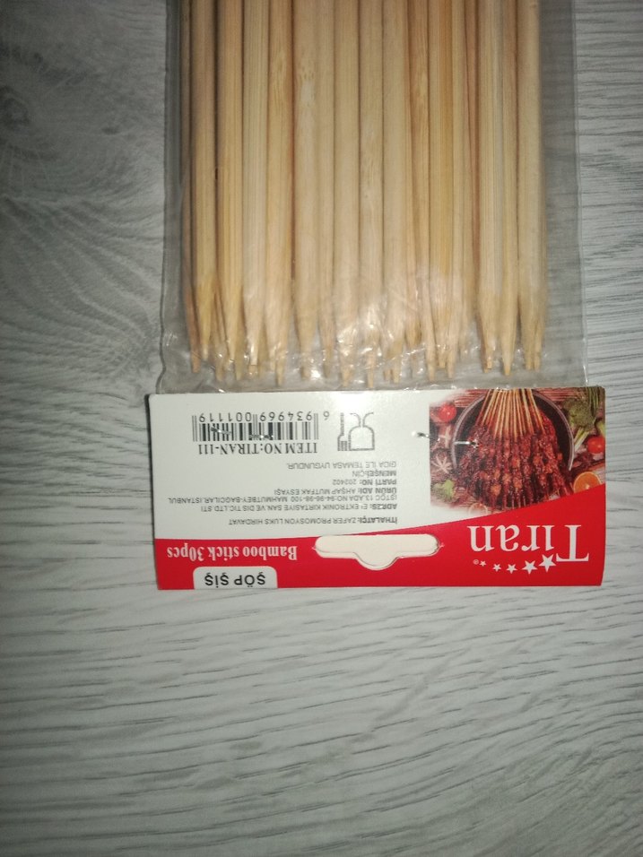 30 Adet Bambu çöp şiş 40 cm ve 5 mm - Görsel 4