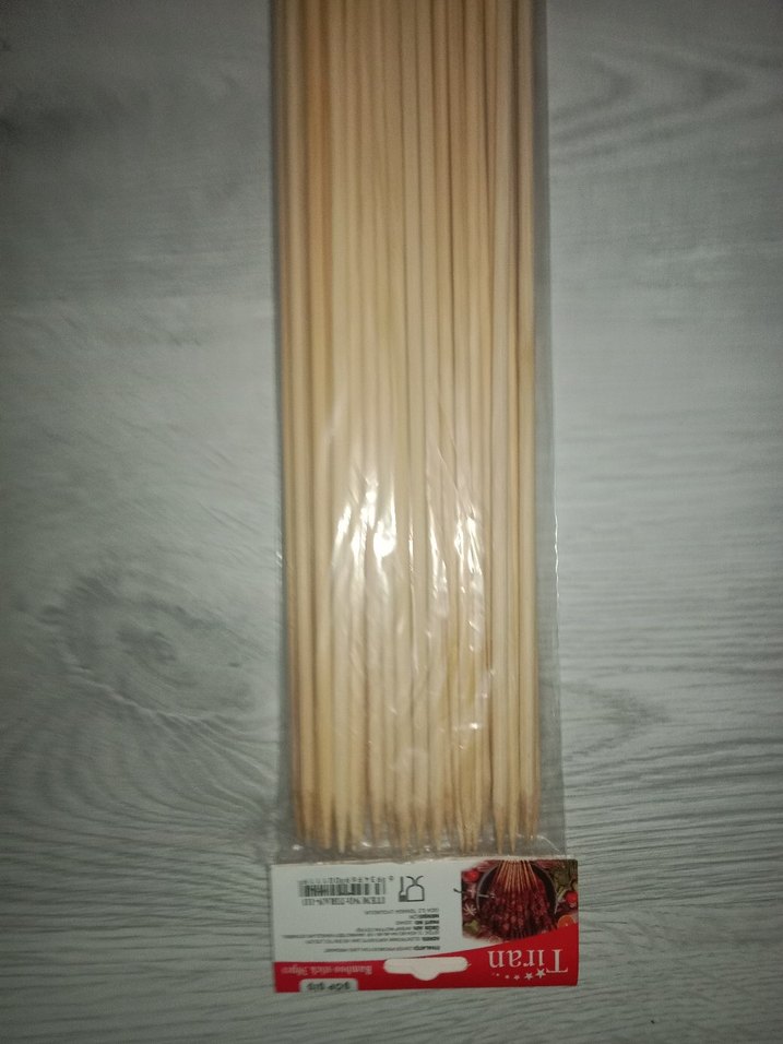 30 Adet Bambu çöp şiş 40 cm ve 5 mm - Görsel 3