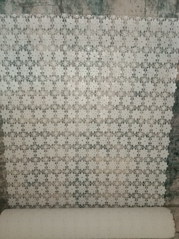 5 Metre PVC dantel örtü Dantel Kumaş, PVC raf örtüsü - Görsel 3