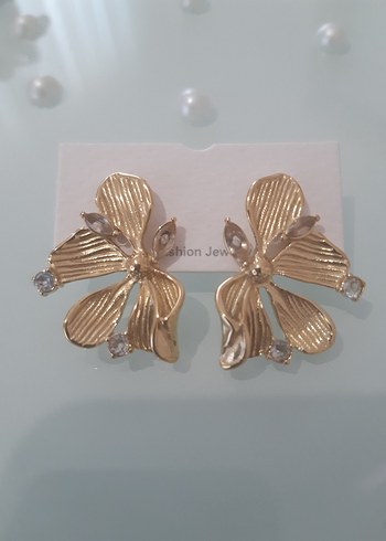 Dore Mini Çiçek Desenli Küpe - Görsel 2