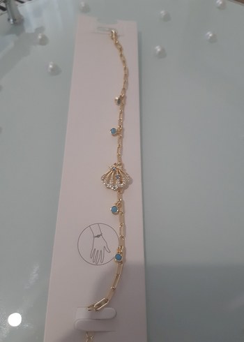 Altın Renk Zincir Detaylı Bohem Bileklik - Görsel 2