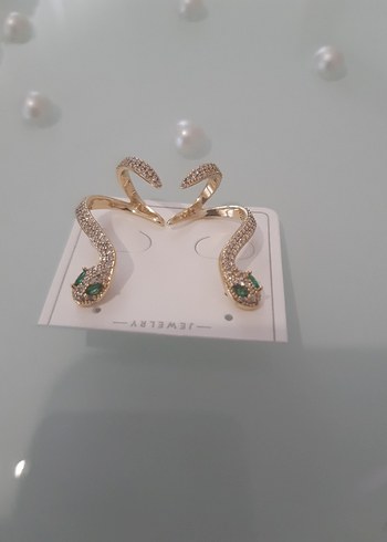 Yılan Desenli Kıkırdak Küpe - Görsel 2