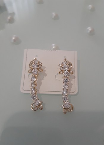 Altın Renk Mini Payetli Kadın Küpe - Görsel 2