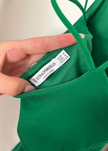 Yeşil Mini Elbise - Görsel 3