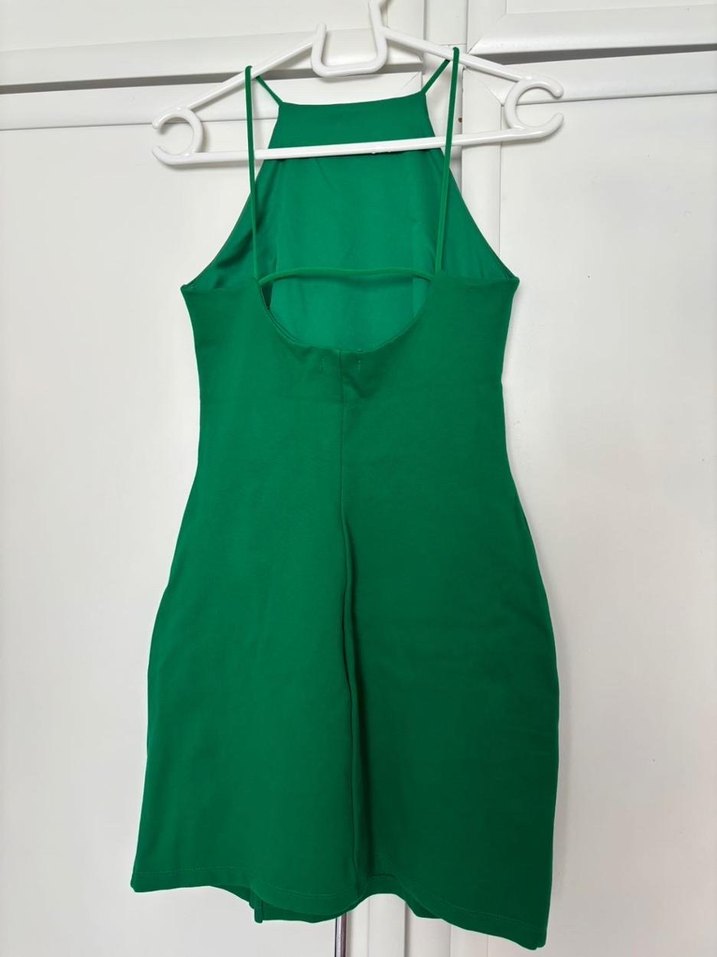 Yeşil Mini Elbise - Görsel 2