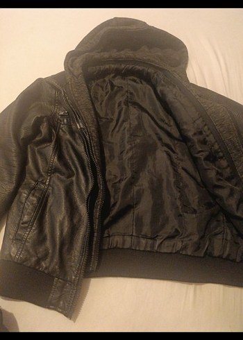 çocuk deri mont - Görsel 2