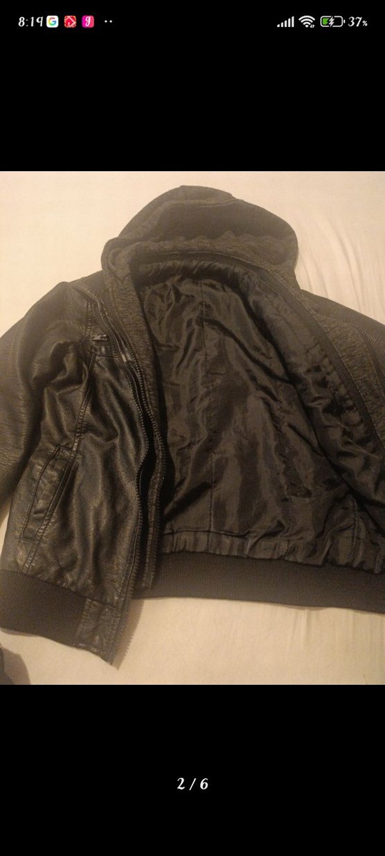 çocuk deri mont - Görsel 2