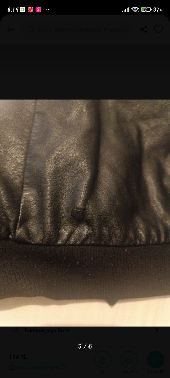 çocuk deri mont - Görsel 5