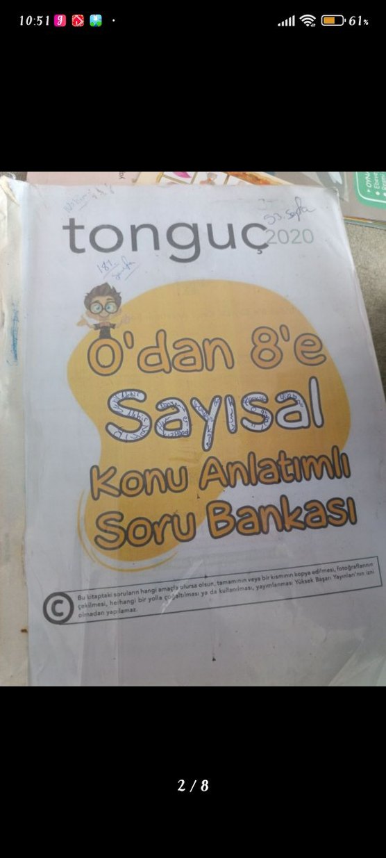 Tonguç 0'dan 8'e Sayısal ve Sözel Soru Bankası - Görsel 2