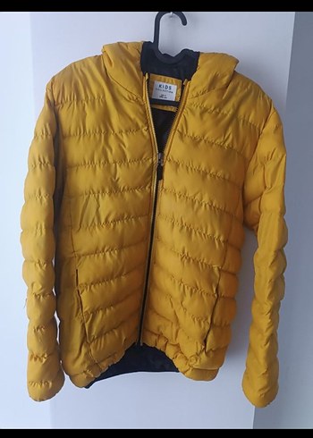 Sarı Fermuarlı Erkek Çocuk Montu - Görsel 2