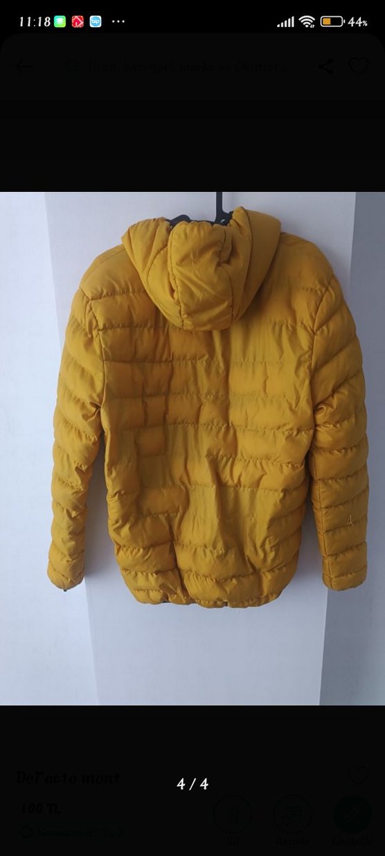 Sarı Fermuarlı Erkek Çocuk Montu - Görsel 4