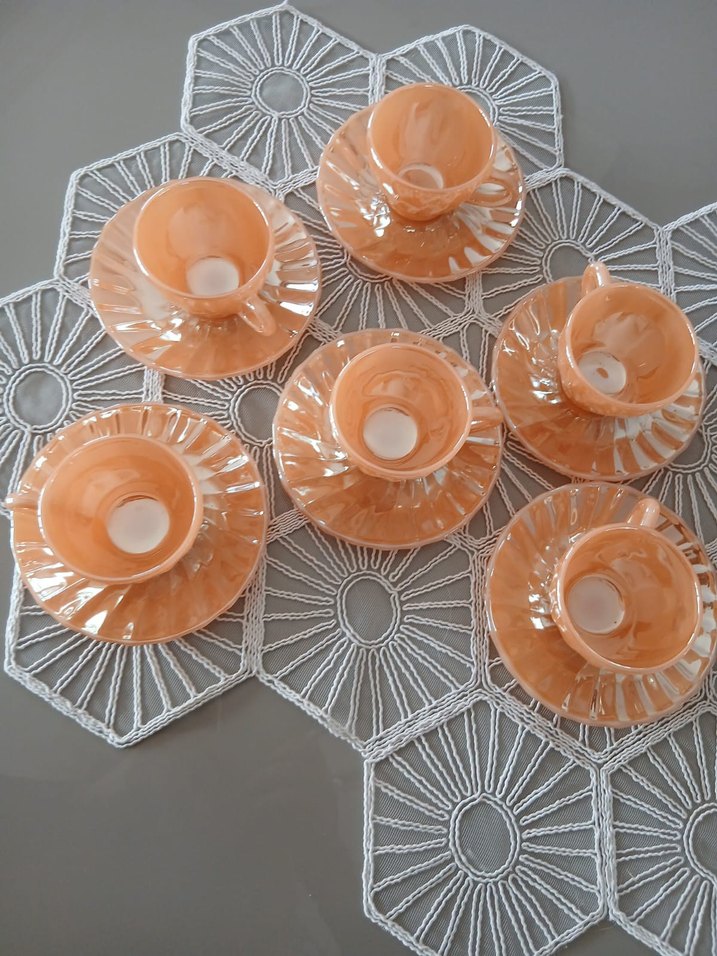 Pastel Bej Kahve Fincan Takımı - Görsel 2