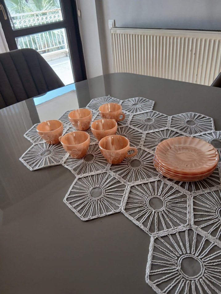 Pastel Bej Kahve Fincan Takımı - Görsel 4