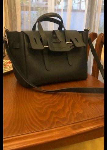 Lacivert Gabrielle Orta Boy Deri Çanta - Görsel 2