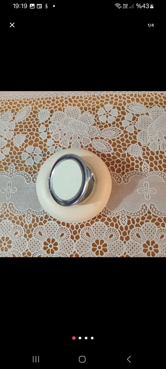 Beyaz Deri Kompakt Kabli Kişisel Küllük - Görsel 3