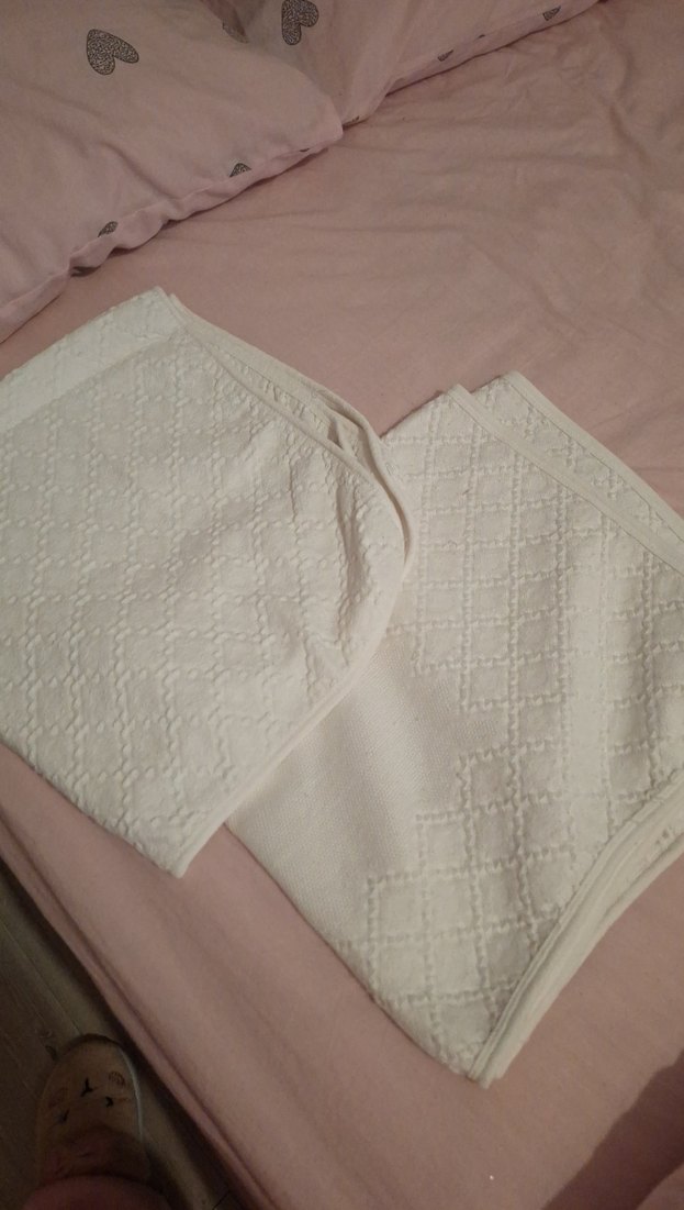 bebek battaniyesi 2 li satiyorum biri desenli biri desensiz - Görsel 2