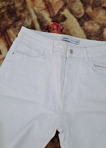 Beyaz Erkek Mini Pamuklu Şort - Görsel 2