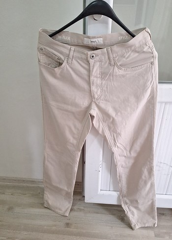 Bej Normal Boy Kemerli Erkek Pantolon - Görsel 2