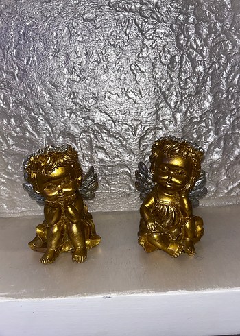 Parlak Altın Melek Biblo Seti - Görsel 2