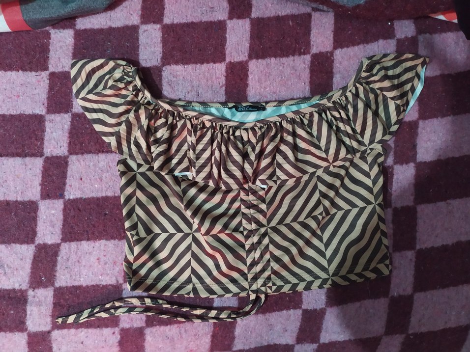 etek crop ikili takım Madonna yaka omuzu açık mini etek - Görsel 3