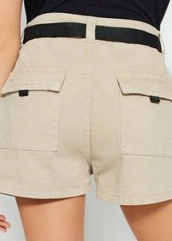 Bej Mini Şort - Görsel 2